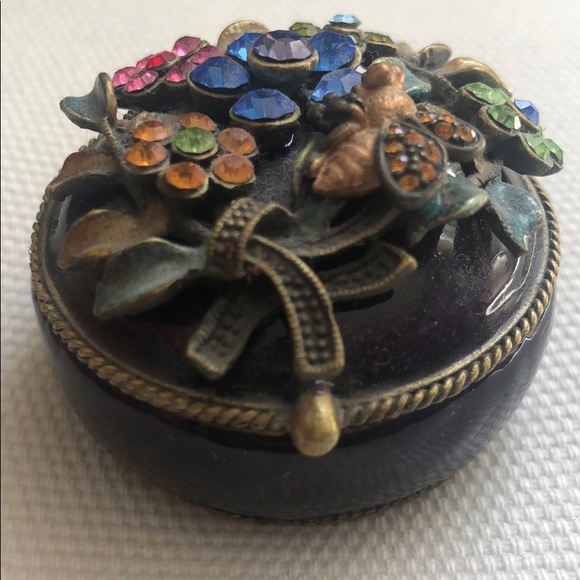 Flower Trinket / Pill box Ceramic - Picture 4 of 7
